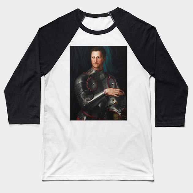 Cosimo I de' Medici in Armour by Agnolo Bronzino Baseball T-Shirt by Classic Art Stall